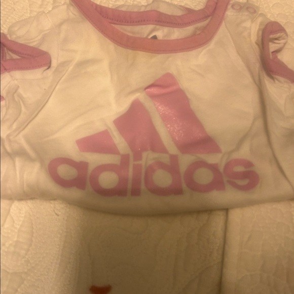 Adidas Kids Bodysuit Set - White and Pink - Picture 3 of 6